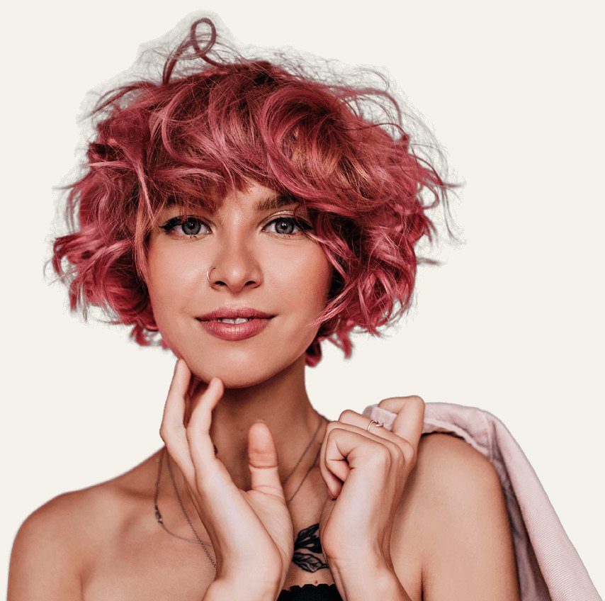 Magenta curls by Bariks Luxe